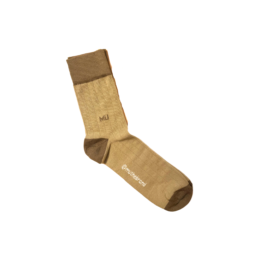 Calcetines lisos beige